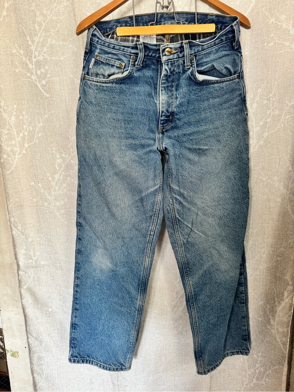 Carhartt Men's Relaxed Light Blue Washed Denim Jeans